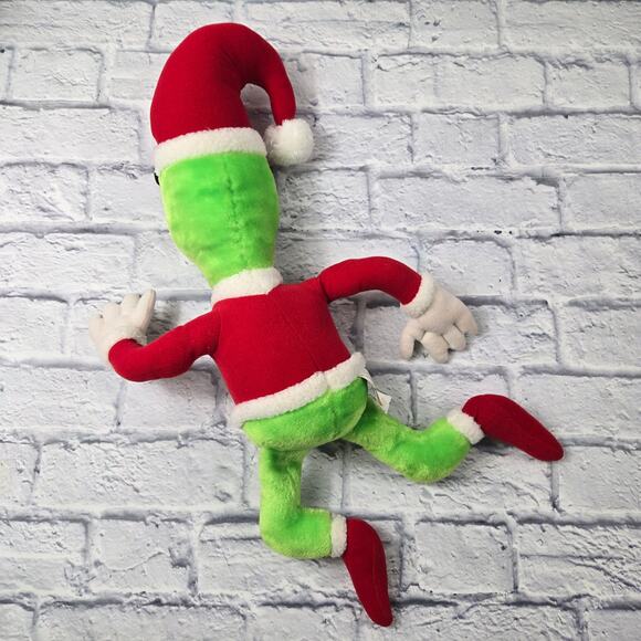 Vintage 1983 Coleco Dr Suess Santa Grinch Plush with Bushy Eyebrows Hard Eyes - Picture 4 of 16